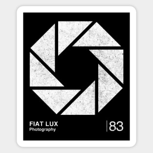 Fiat Lux / Minimalist Graphic Artwork Design Sticker